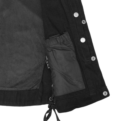 BSM2505 Women's Single Back Panel Concealed Carry Denim Vest