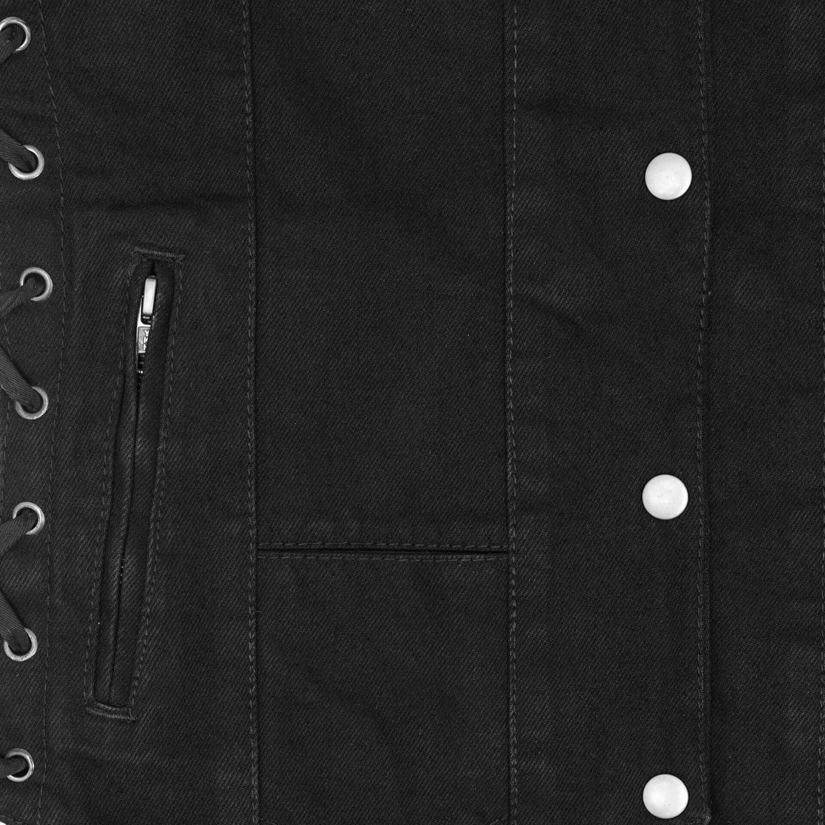 BSM2505 Women's Single Back Panel Concealed Carry Denim Vest