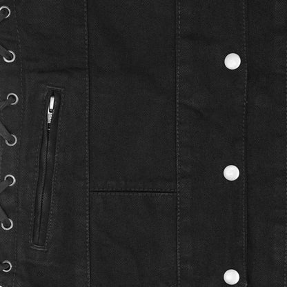 BSM2505 Women's Single Back Panel Concealed Carry Denim Vest