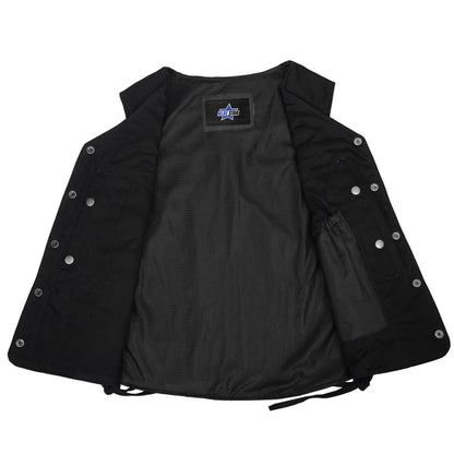 BSM2534 Women's Denim Longer Body &frac34; Vest - Side Laces