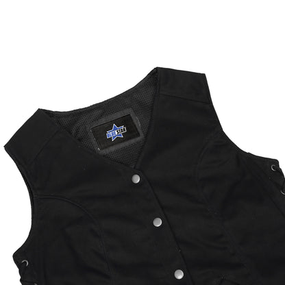 BSM2534 Women's Denim Longer Body &frac34; Vest - Side Laces