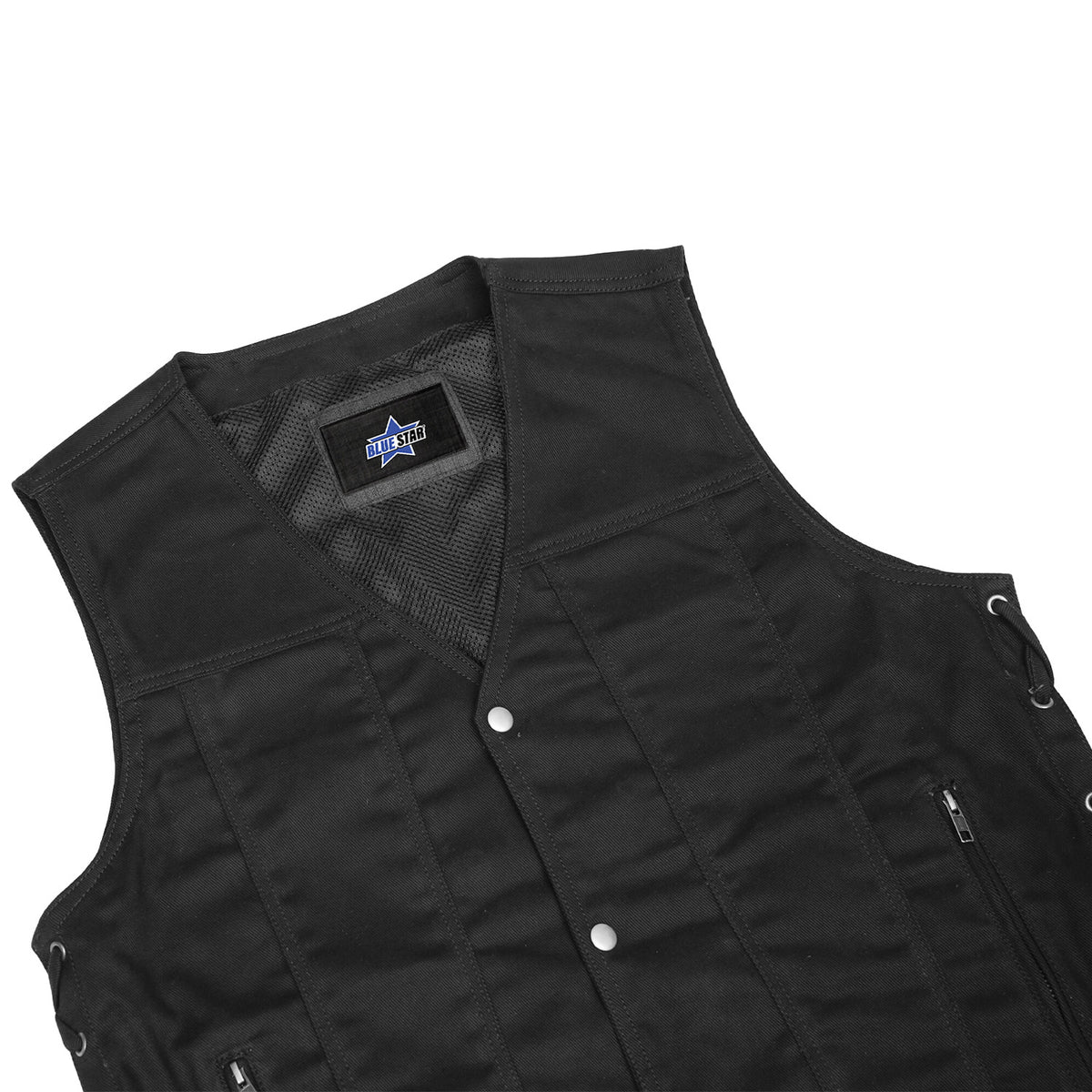 BSM1575 Men's Ten Pocket Denim Utility Vest - TALL