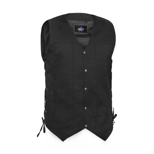 BSM1575 Men's Ten Pocket Denim Utility Vest - TALL