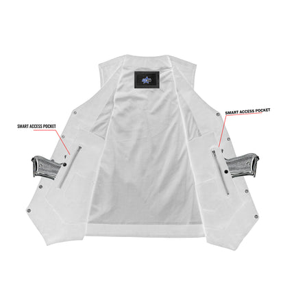 BSM1575 Men's Ten Pocket Denim Utility Vest - TALL
