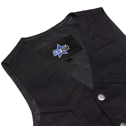 BSM2550 Women's 6 Pocket Denim Utility Vest - Black