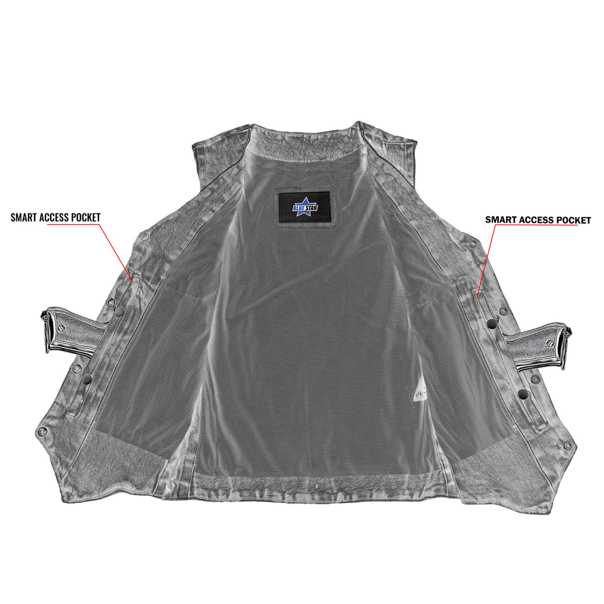 BSM5021 Blue Haven™ womens denim vest