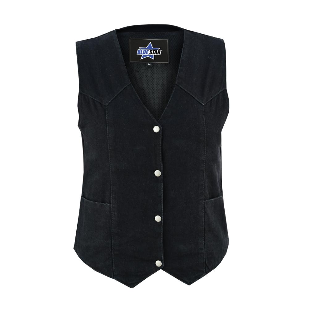 BSM4595 Women's Denim Classic Plain Sides Vest