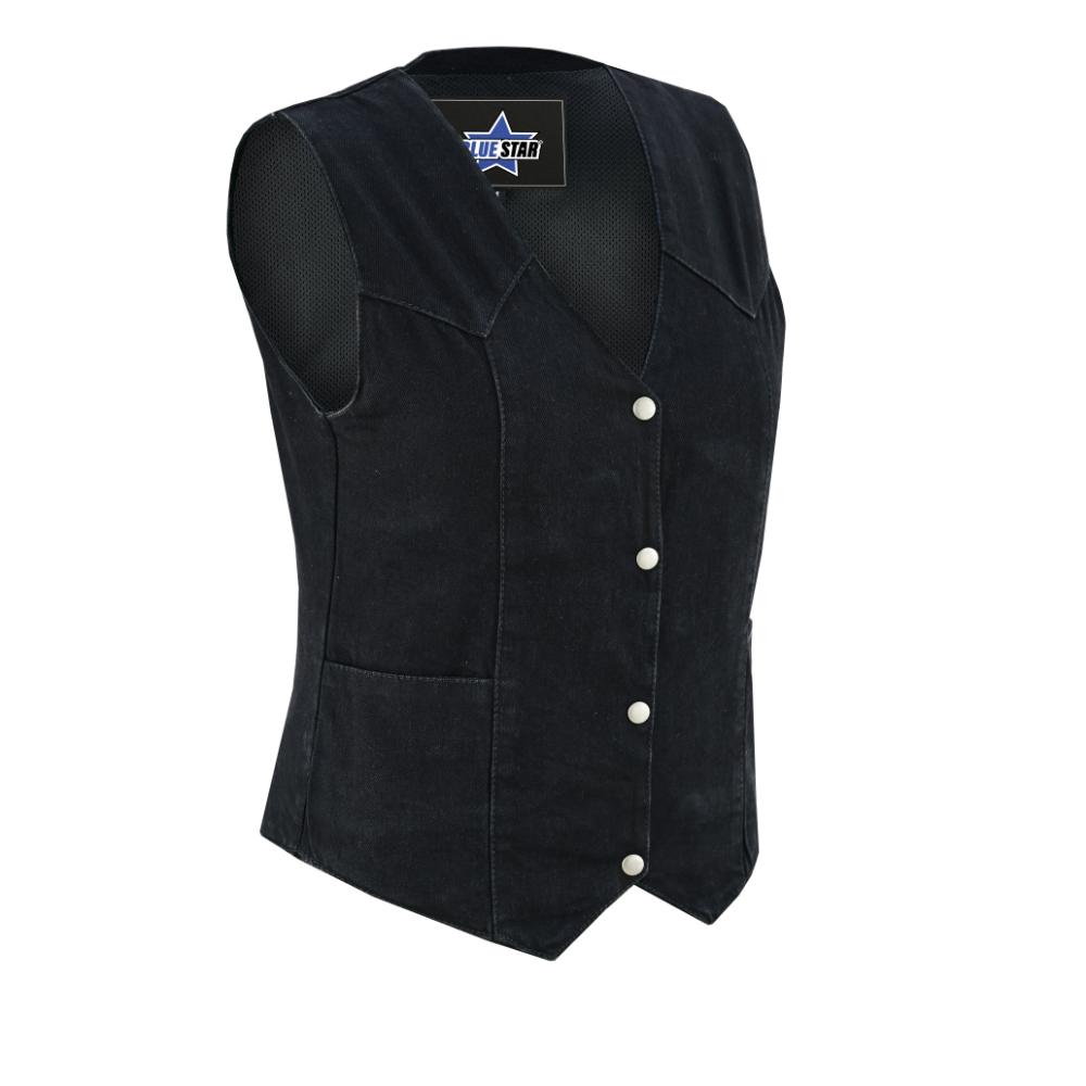 BSM4595 Women's Denim Classic Plain Sides Vest