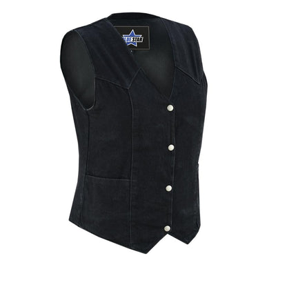 BSM4595 Women's Denim Classic Plain Sides Vest