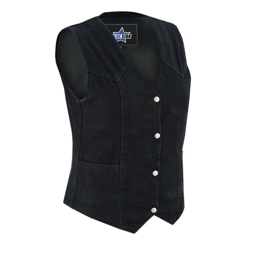 BSM4595 Women's Denim Classic Plain Sides Vest
