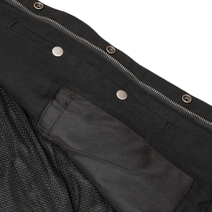 BSM1567 Snap Front Denim Vest- Black