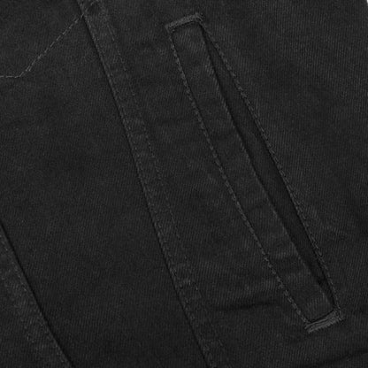 BSM1567 Snap Front Denim Vest- Black