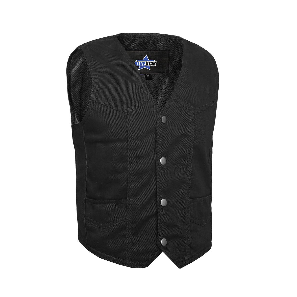 BSM2901 Kid's Denim Plain Side Vest