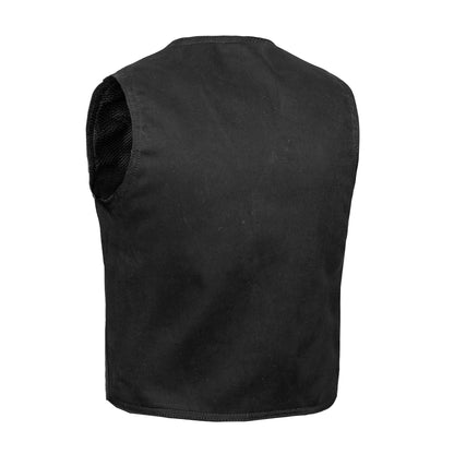 BSM2901 Kid's Denim Plain Side Vest