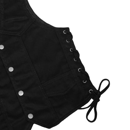 BSM2903 Kid's Denim Side Lace Vest