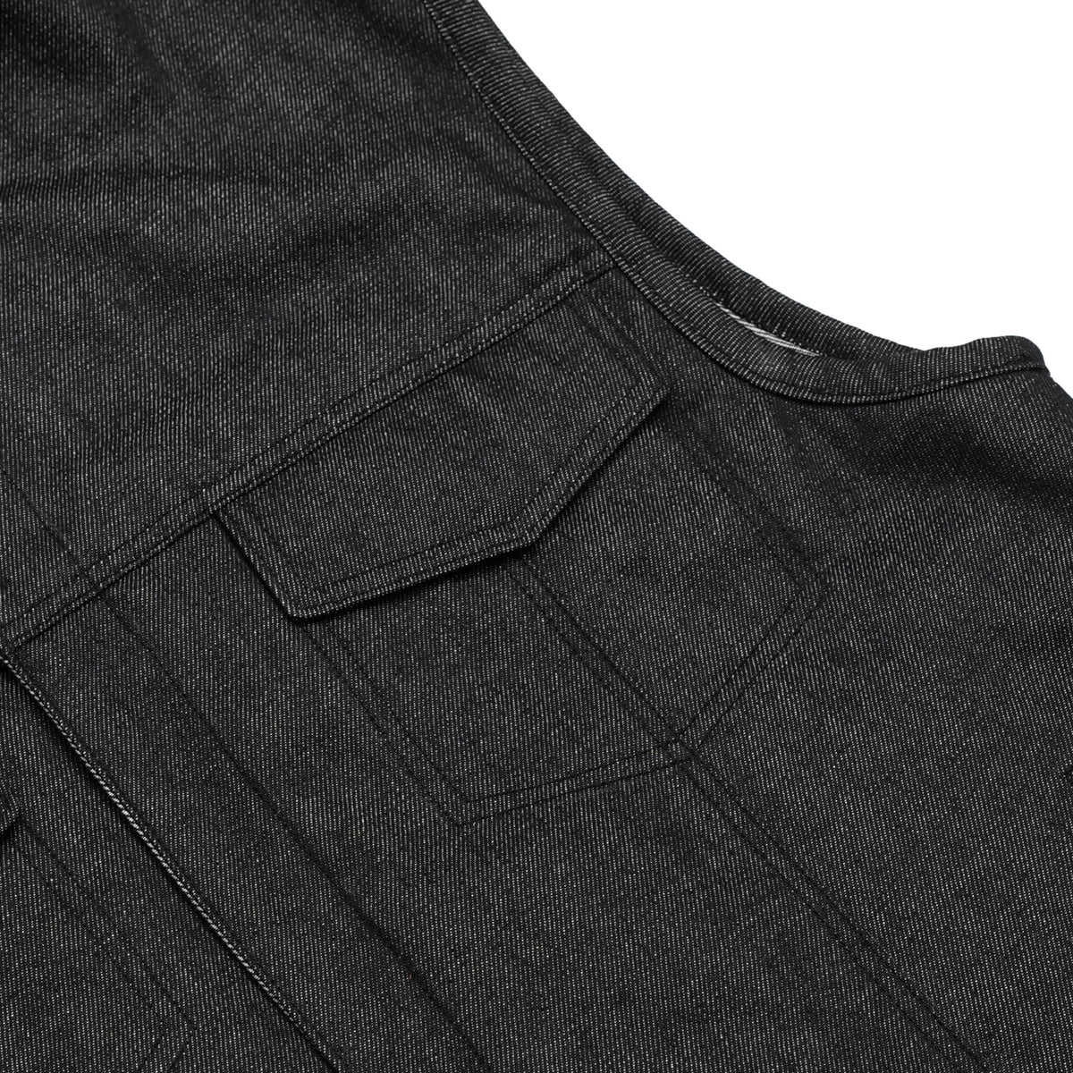 BSM1564 Men's Rough Rub-Off Raw Finish Denim Vest