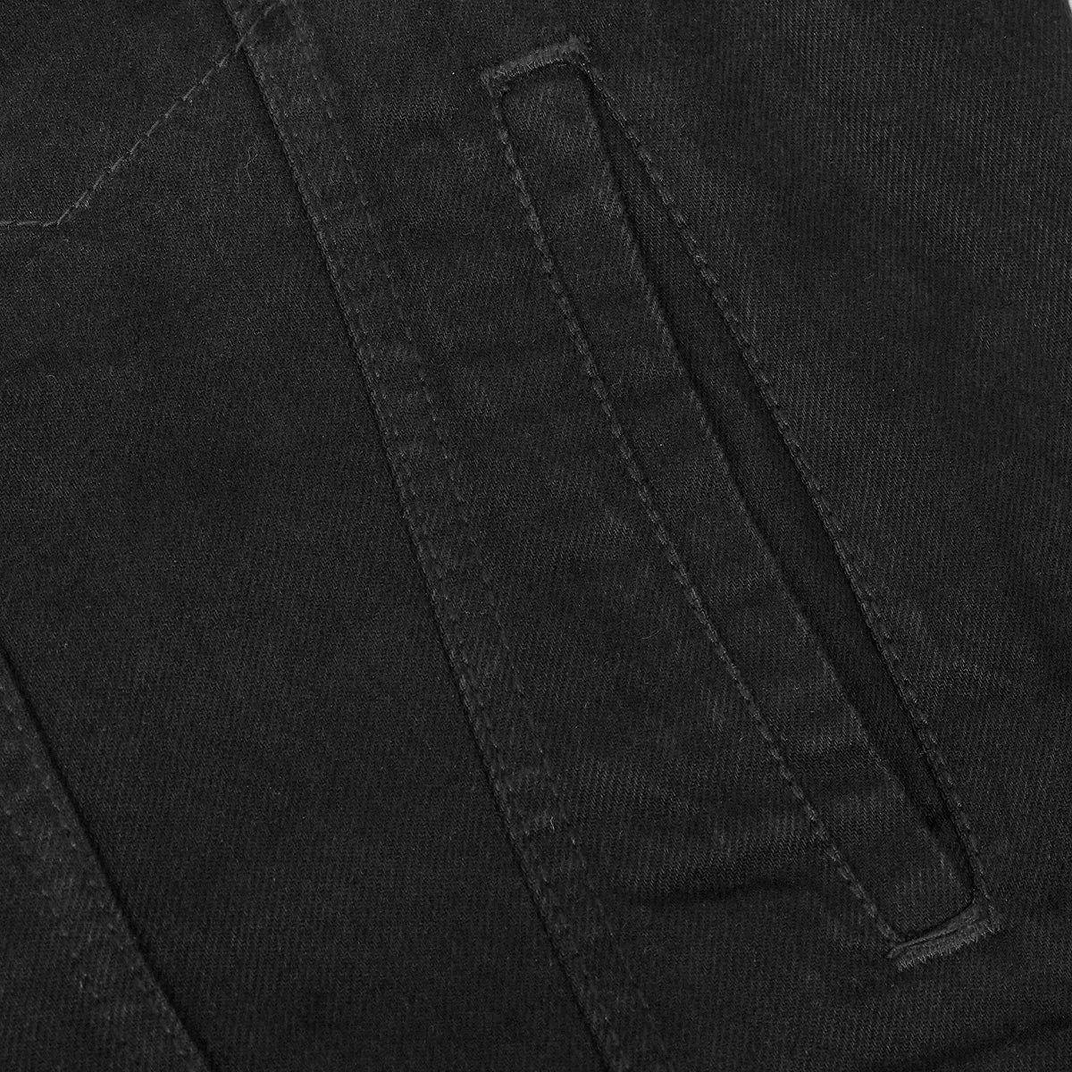 BSM1512 Snap/Zipper Front Denim Vest- Black