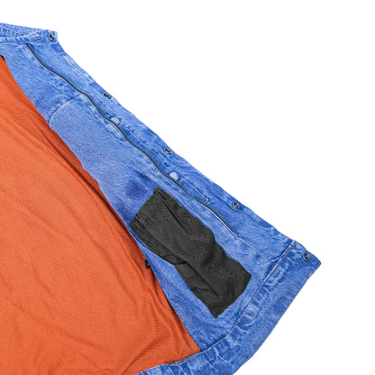 BSM1538 Concealed Snaps, Denim Material, Hidden Zipper, w/o Collar