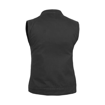BSM2530 Women's Advance Black Construction Denim Vest