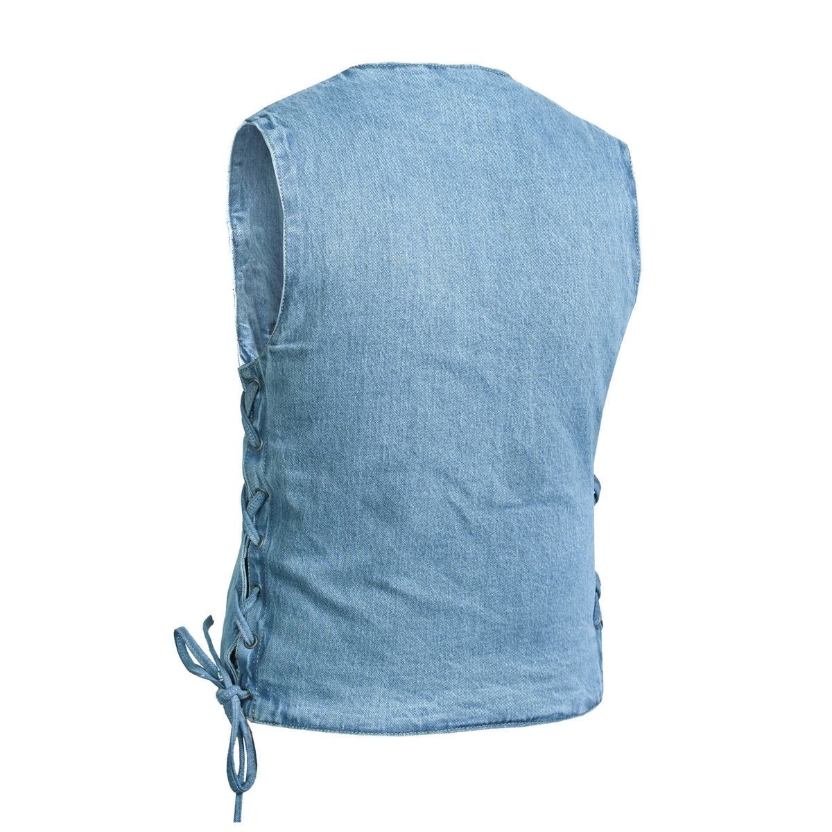 BSM2533 Women's Single Back Panel Concealed Carry Denim Vest - Blue