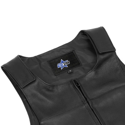 BSM00008 Frisco Men’s Leather Motorcycle Vest