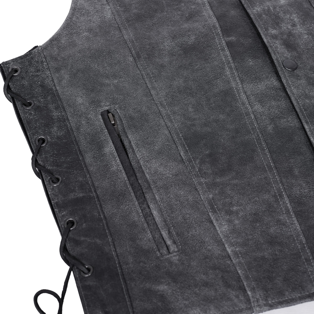 BSM1530 Men's Gray Single Back Panel Concealed Carry Vest