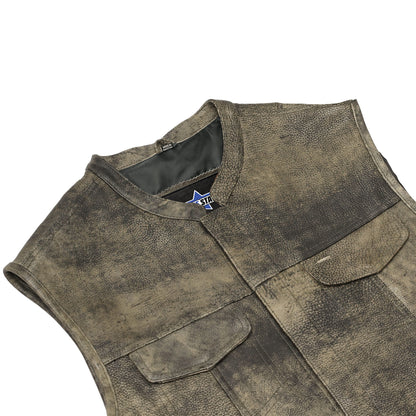 BSM1535 Men's Conceal Carry Antique Brown Vest