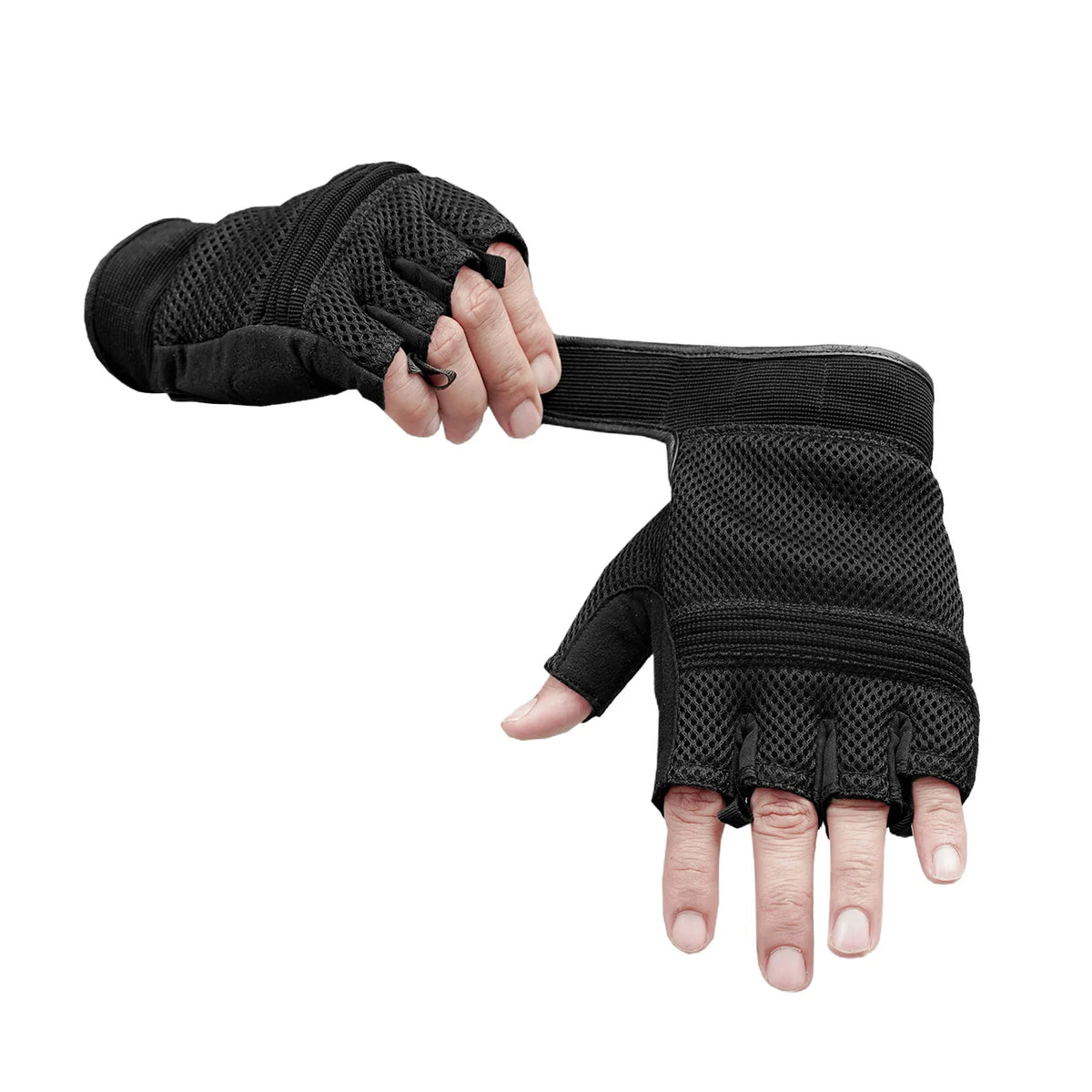 BSM3310 Synthetic Leather/ Mesh Fingerless Glove