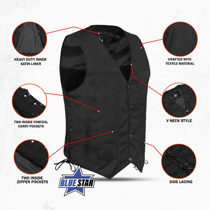BSM1529 Men's Textile Ten Pocket Utility Vest