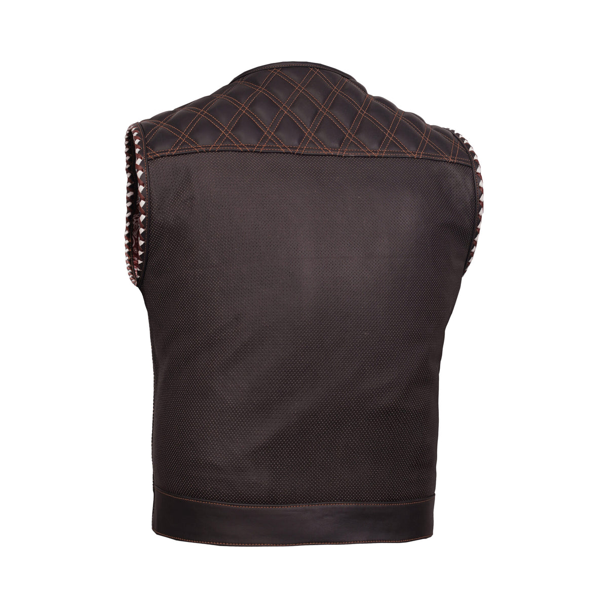 BSM5040 Brex Men’s Leather Motorcycle Vest