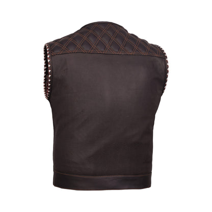 BSM5040 Brex Men’s Leather Motorcycle Vest