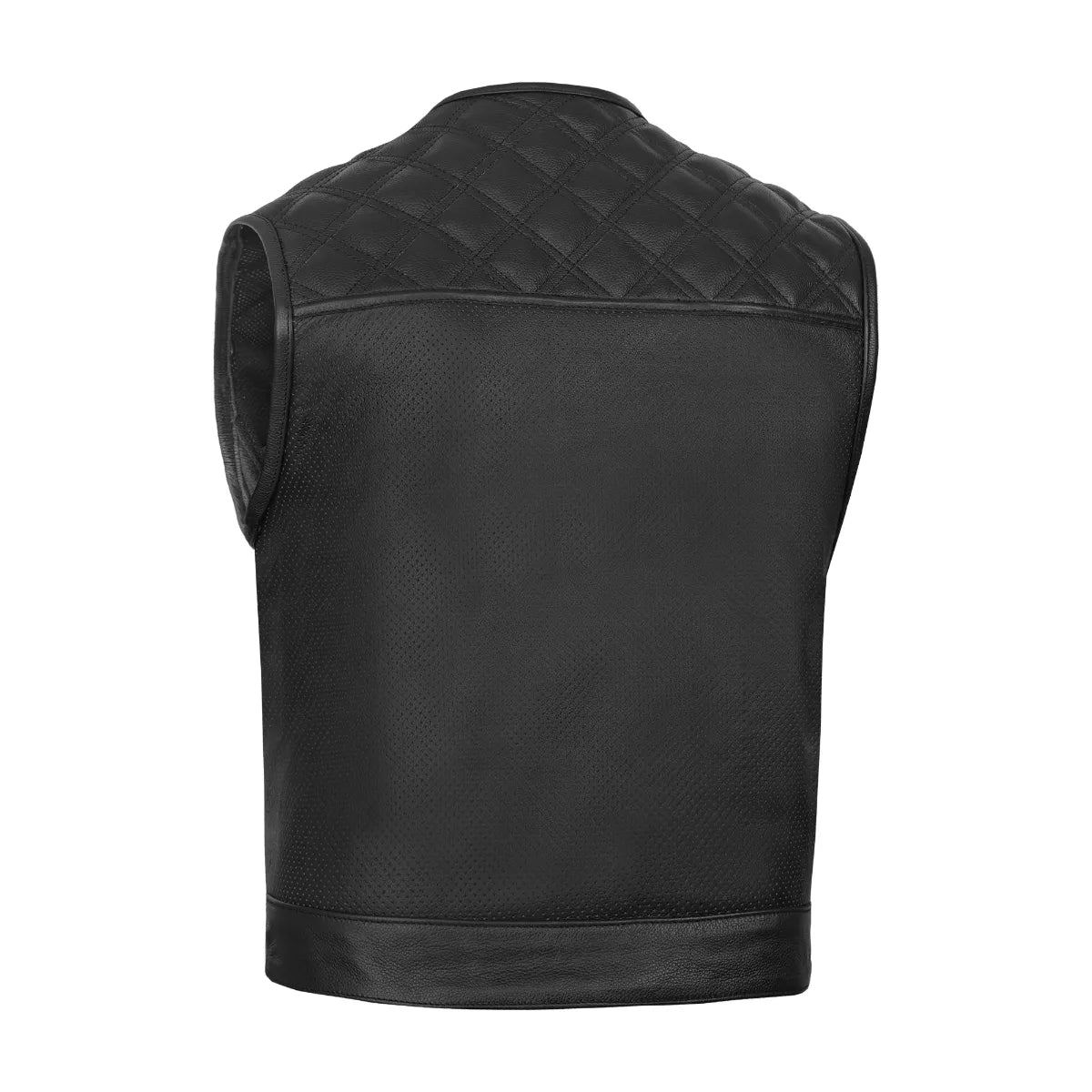 Clubhouse Men's Low Cut Motorcycle Leather Vest