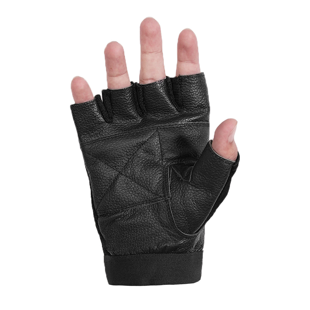 BSM3307 Leather / Mesh Fingerless Glove