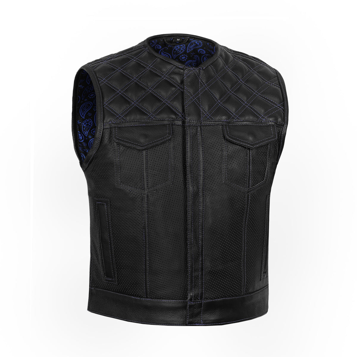 BSM5041 Mile Crusher Men’s Motorcycle Leather Vest