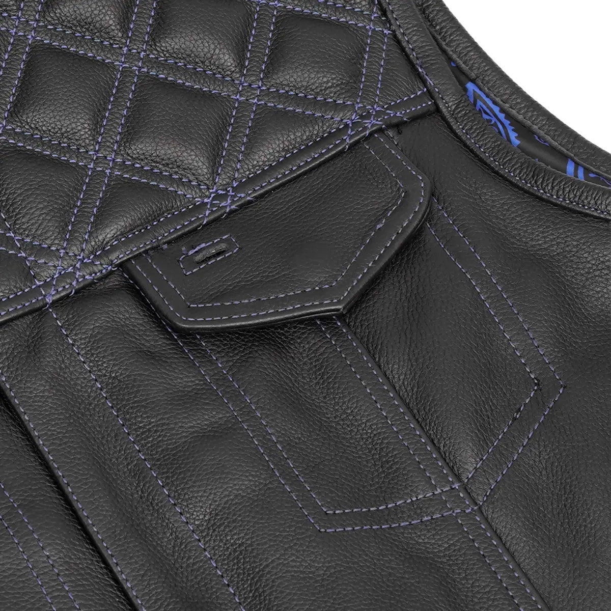 BSM00127 Odin Grim Men's Motorcycle Leather Vest