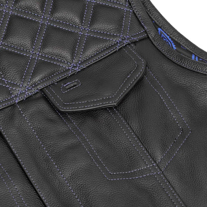 BSM00127 Odin Grim Men's Motorcycle Leather Vest