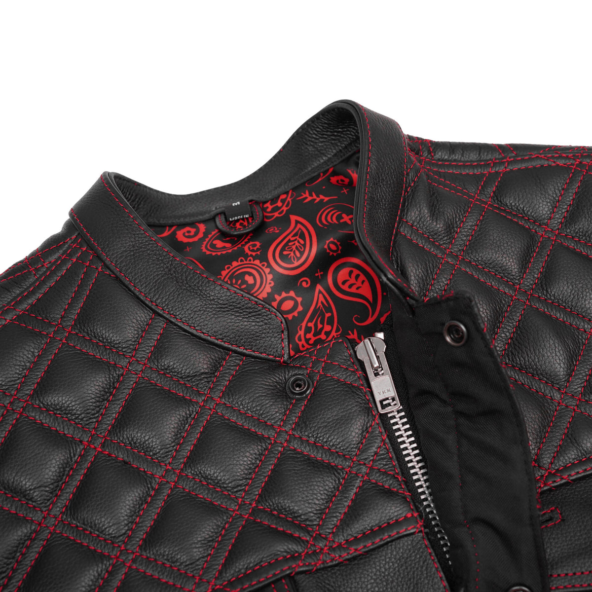 BSM5031 Stonewolf Men's Low Cut Motorcycle Leather Vest