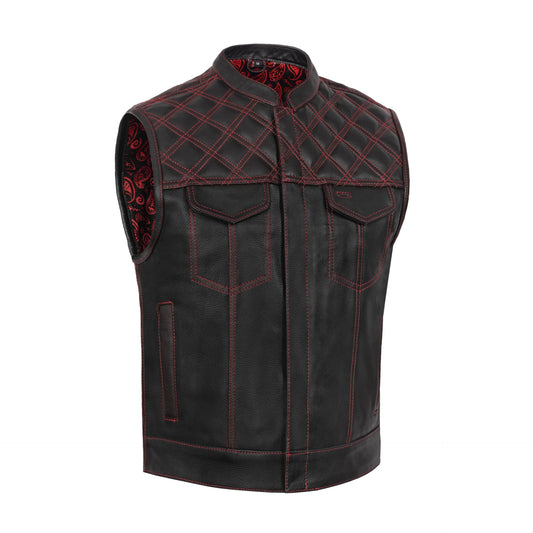 BSM5060 Firedust Men's Motorcycle Leather Vest