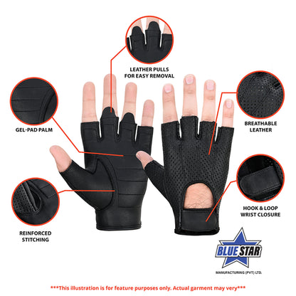 BSM3320 Perforated Fingerless Glove