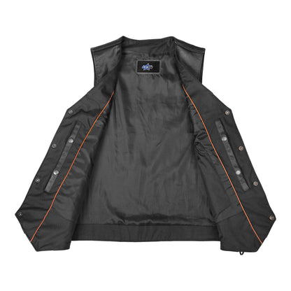 BSM1528 Men's Single Back Panel Concealed Carry Vest (Buffalo Nickel He