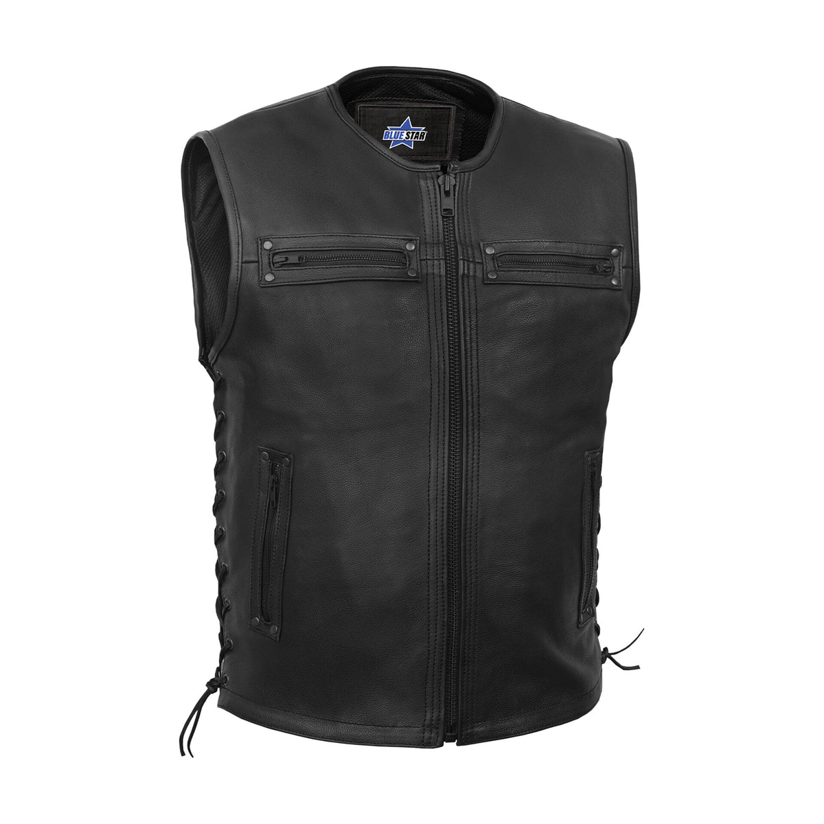 BSM1563 Men's Zipper Front Single Back Panel Concealed Carry Vest