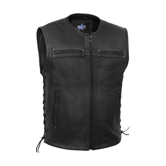 BSM1563 Men's Zipper Front Single Back Panel Concealed Carry Vest