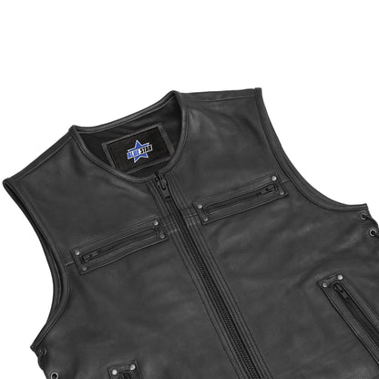 BSM1563 Men's Zipper Front Single Back Panel Concealed Carry Vest