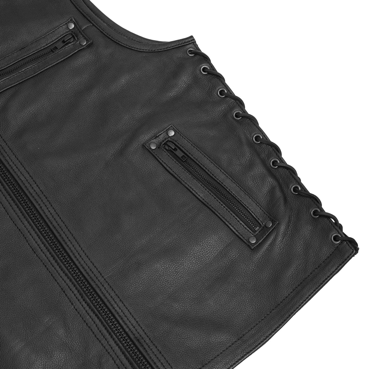 BSM1563 Men's Zipper Front Single Back Panel Concealed Carry Vest