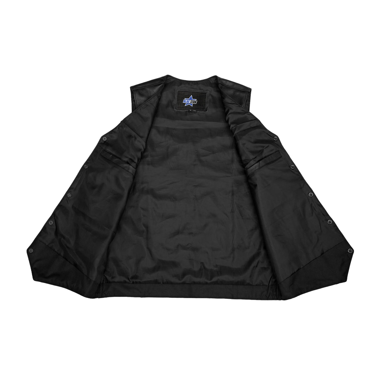 BSM1556 Men's Tall Classic Biker Leather Vest
