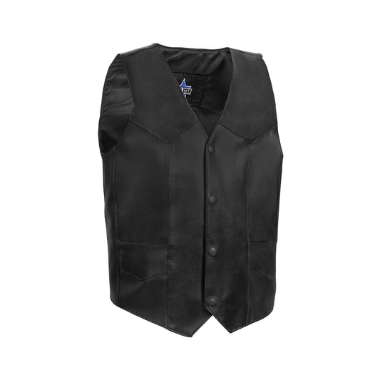 BSM2904 Kids Traditional Style Plain Side Vest