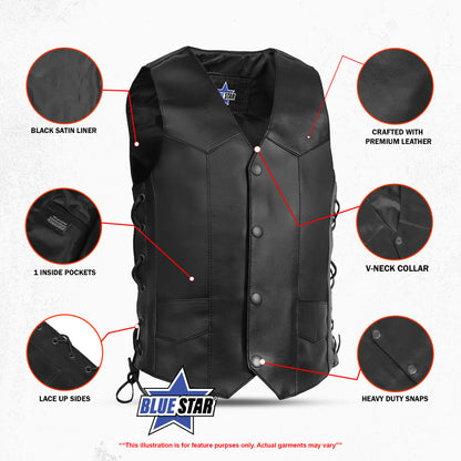 BSM2906 Kids Traditional Style Side Lace Vest