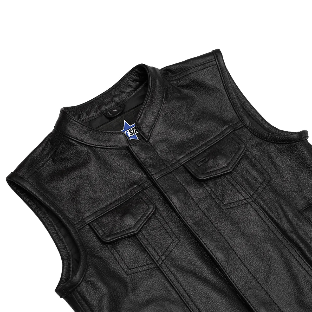 Street King Kids Motorcycle Leather Vest