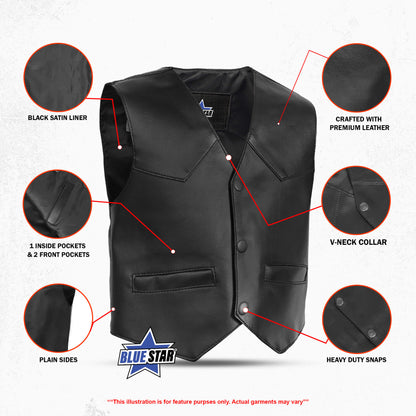 BSM2905 Toddler Traditional Style Plain Side Vest