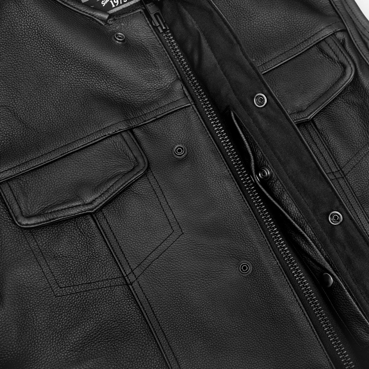 BSM1559 Upgraded Style Gun Pockets, Hidden #10" Black Metal Zipper, Sid